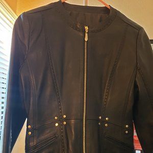 women's moto style leather jacket